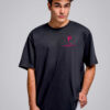 Camiseta OVERSIZE negra de "LOS PLASTIKETES"