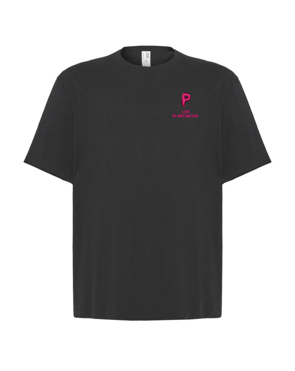 Camiseta OVERSIZE negra de "LOS PLASTIKETES"